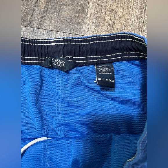 Mens Chaps blue swim trunks  XL - Picture 4 of 6